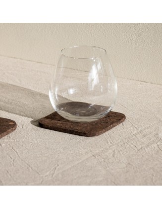 Set of 4 Smoked Cork Square Coasters