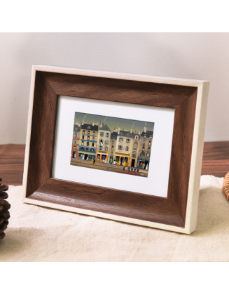 Nordic simple wooden photo frame 78 inch two-color splicing