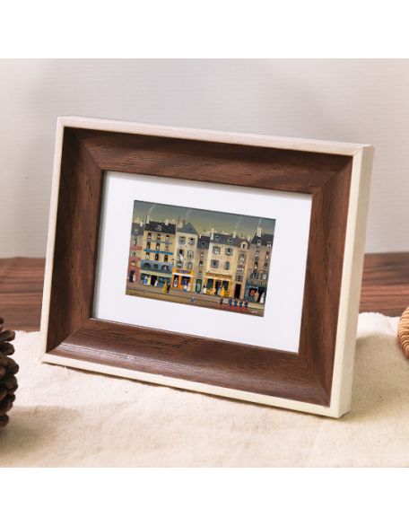 Nordic simple wooden photo frame 78 inch two-color splicing